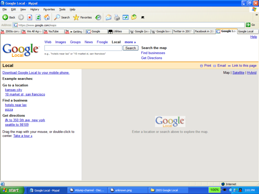 Google Local Homepage